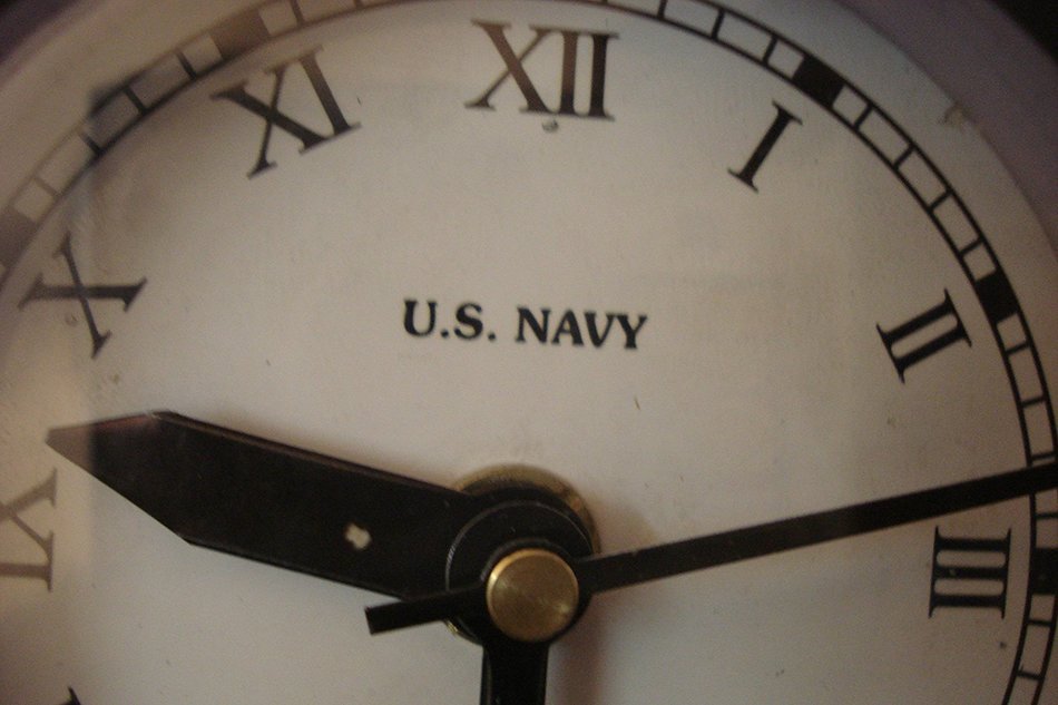 U.S. Navy Marine WALL Clock - LIttle & Very Nice - ROMAN Letters - Marine / Nautical / Boat / Maritime