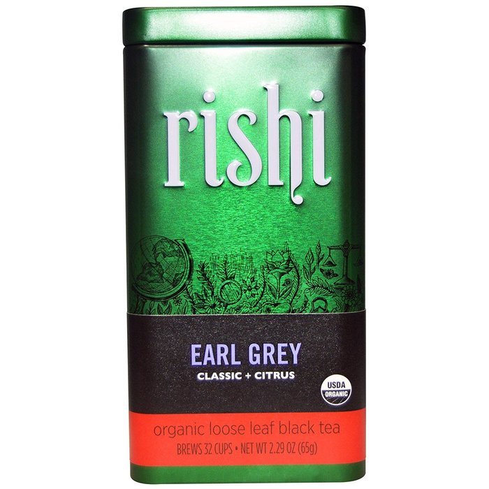 Rishi Tea Organic Earl Grey Loose Leaf Tea, 2.29 Ounces Tin N5