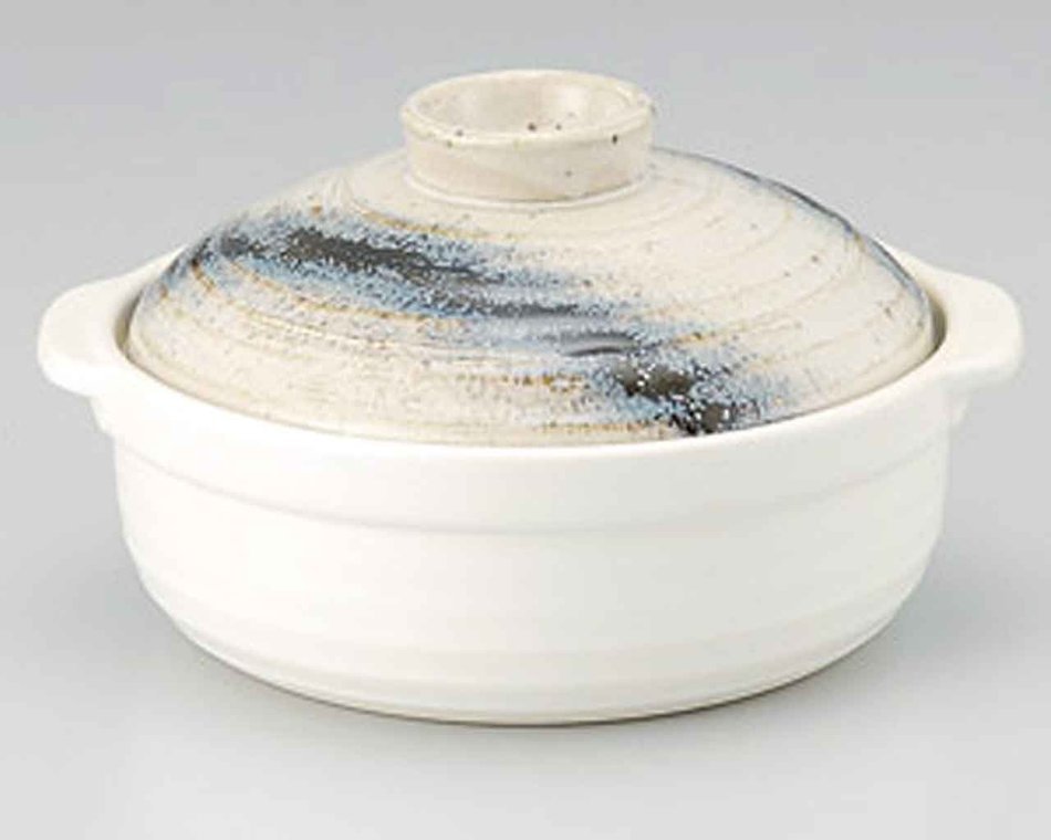 Ishime Ginga for 2-3 persons 8.6inch Donabe Japanese Hot pot White Ceramic Made in Japan