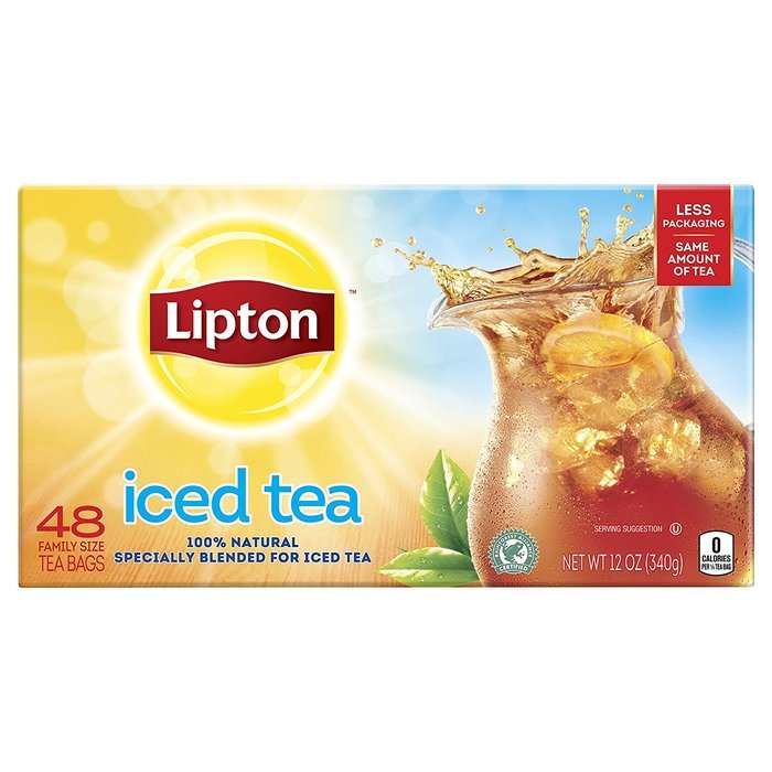 Lipton Family-Sized Black Iced Tea Bags, Unsweetened 48 ct N5