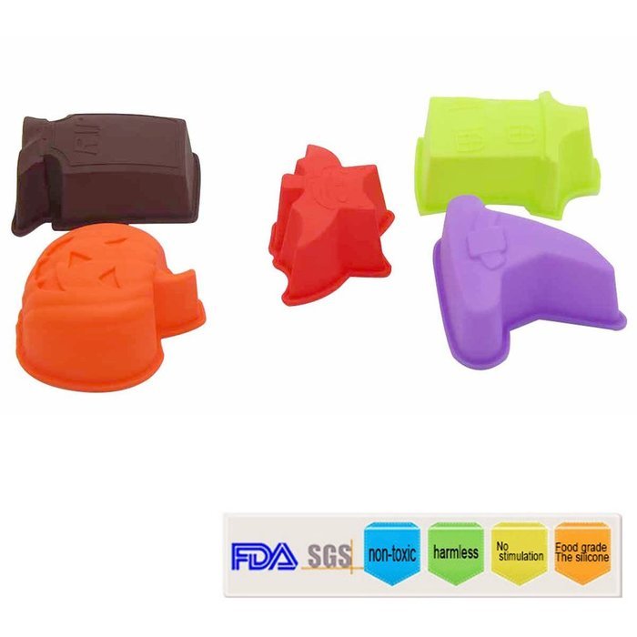 Mochiglory Non Stick Silicone Halloween Cake Budding Dessert Bread Irregular Baking Mold N7