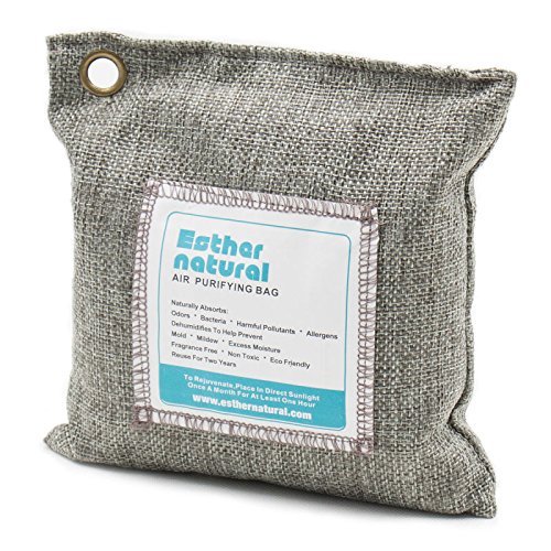 Esther Natural Air Purifying Bag, Natural Bamboo Charcoal Deodorizer, Naturally Removes Odor & Allergens. Fragrance...