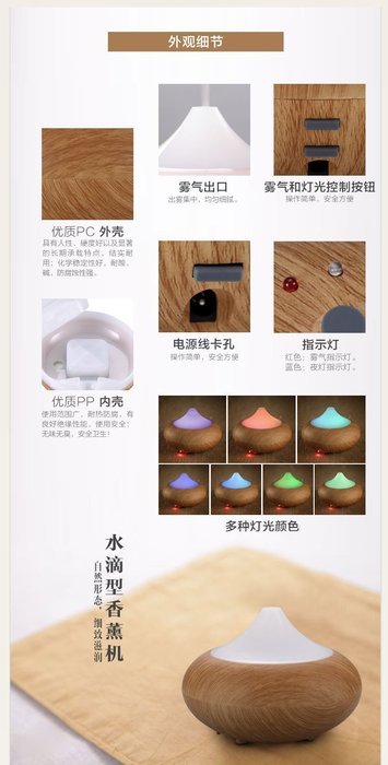 MOEBULB Essential Oil Diffuser Portable Ultrasonic Aroma Humidifier with Color Changing LED Lamps，Auto Shut-off...