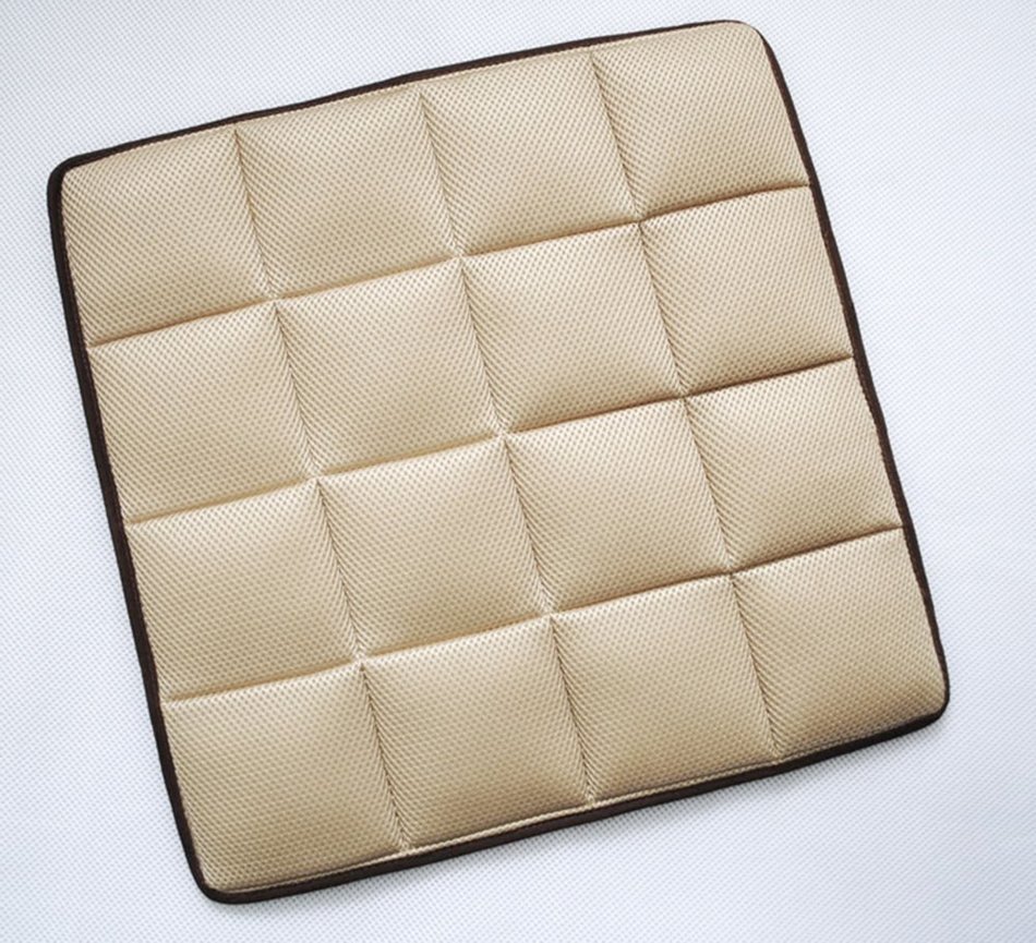 Dr. Luck Natural Bamboo Charcoal Deodorizer Seat Cushion-Office Car Chair Cushion Pad (Pack of 1) N14