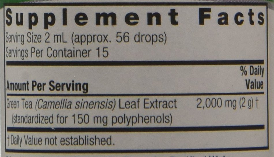 Nature's Answer Alcohol-Free Green Tea Leaf, 1-Fluid Ounce N2