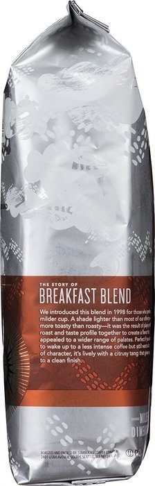 Starbucks Breakfast Blend Ground Coffee, 20 Ounce, 6 Count N3