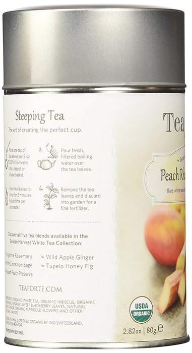 Tea Forte Garden Harvest White TUPELO HONEY FIG Organic Loose Leaf White Tea, 2.12 Ounce Tea Tin N7
