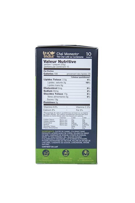 Tea India Chai Moments, Cardamom, 10 Count (Pack of 6)
