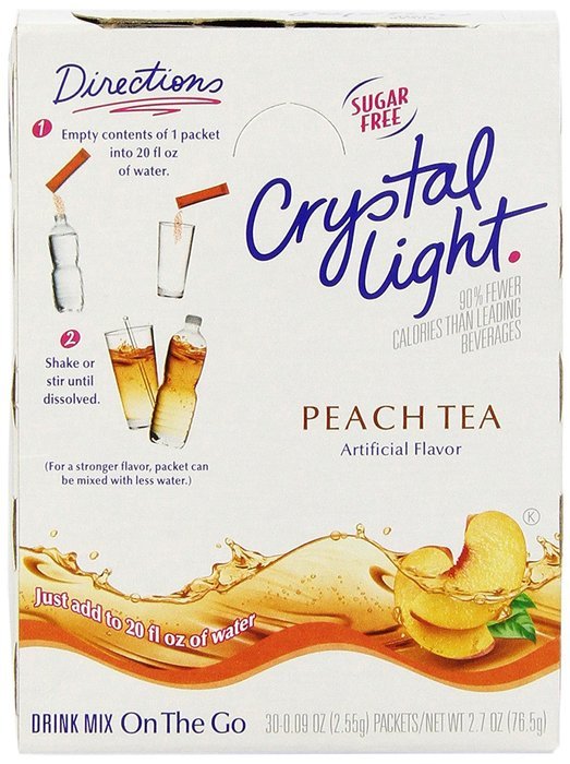 Crystal Light Peach Tea Mix (2.7-Ounce), 30-Count On-the-Go Packages (Pack of 2) N5