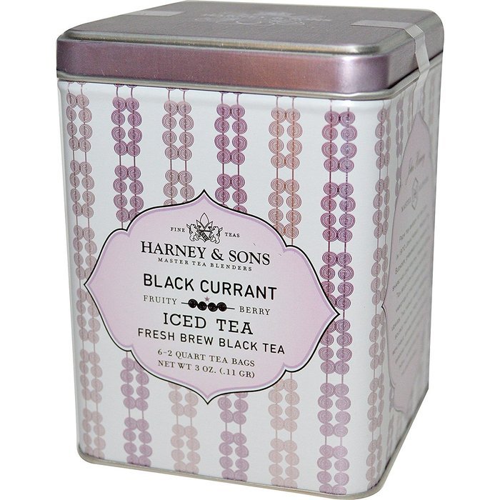 Harney & Sons Black Iced Tea, Black Currant, 6 Tea Bags