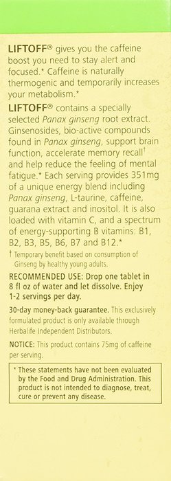 Herbalife Liftoff Tropical Fruit 10 Tabs N2