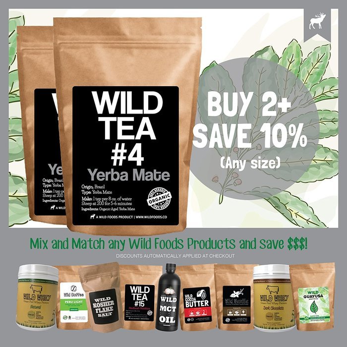 Organic Yerba Mate Tea, Wild Tea #4, Loose Leaf Yerba Mate From Brazil (2 ounce)
