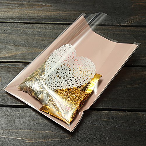 "10pcs Lace Heart Clear Cellophane Cookie Wedding Candy Party Bags" shopping N3