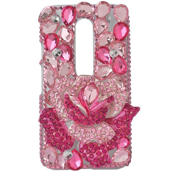 Spritech(TM) Bling Clear Phone Case For Motorola Moto G3/Moto G (3rd Gen),3D Handmade Blue Crystal Butterfly Small... N3