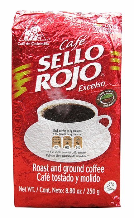 Sello Rojo Roast & Ground Coffee, 8.8-ounce Brick N8