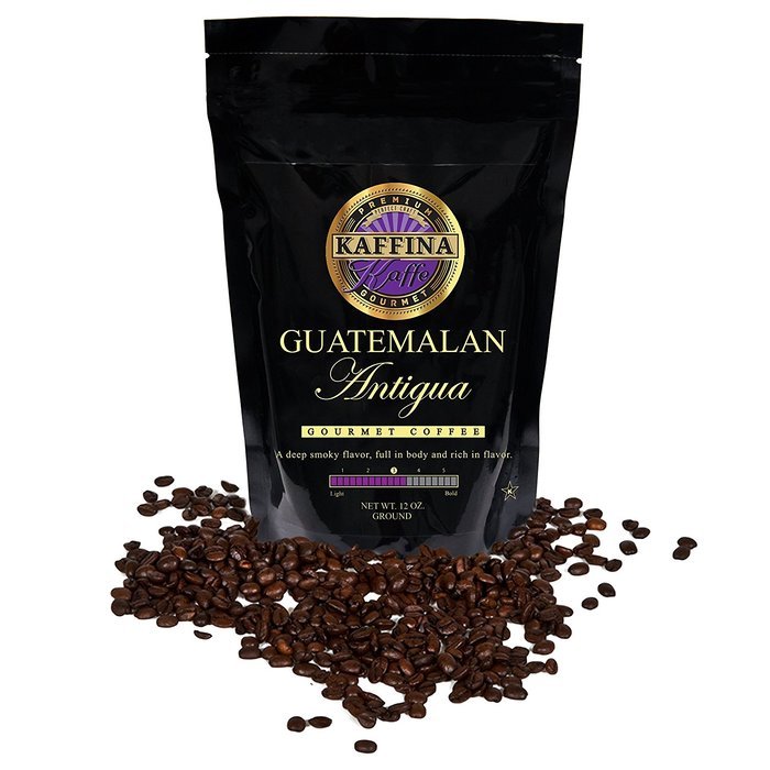 Kaffina Kaffe Premium Gourmet Ground Coffee - Single Origin - Medium Roasted Brazil Santos Coffee N8