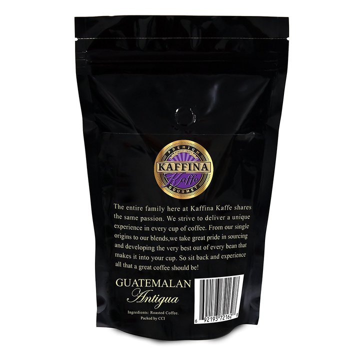 Kaffina Kaffe Premium Gourmet Ground Coffee - Single Origin - Medium Roasted Brazil Santos Coffee N9