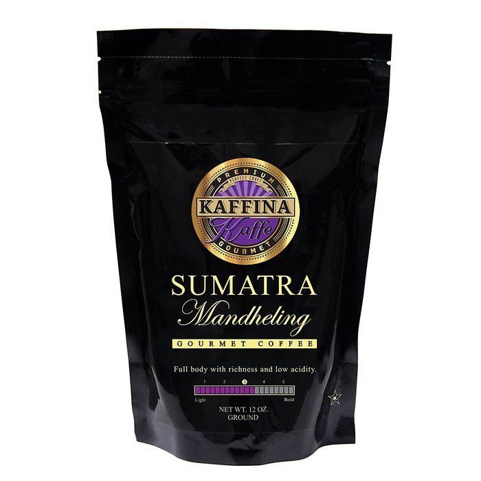Kaffina Kaffe Premium Gourmet Ground Coffee - Single Origin - Medium Roasted Brazil Santos Coffee N10