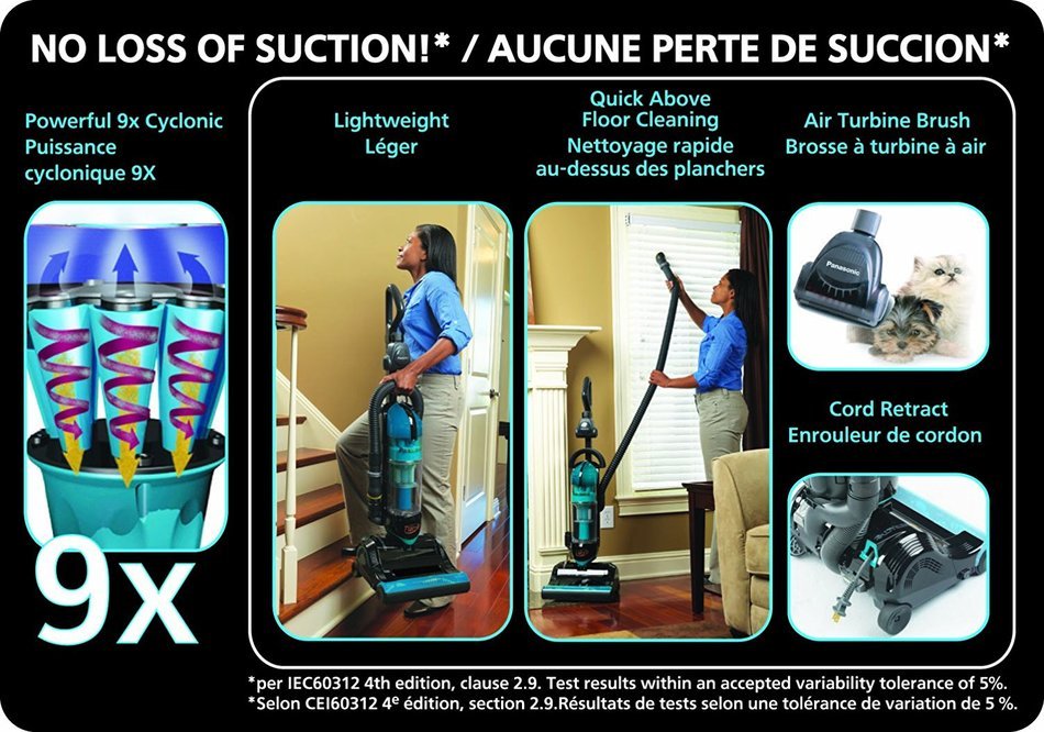 Panasonic MC-UL810 Bagless "Jet Turn" Upright Vacuum Cleaner N3