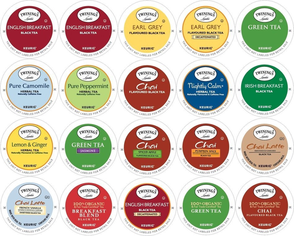 Twinings Keurig 2.0 K Cup Sampler Assortment 20 Count with 10 By The Cup Honey Stix N2