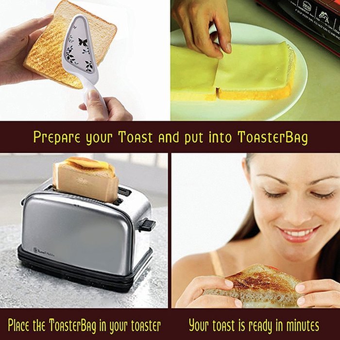 ekSel Non Stick Reusable Toaster Bags, Pack of 3 N6