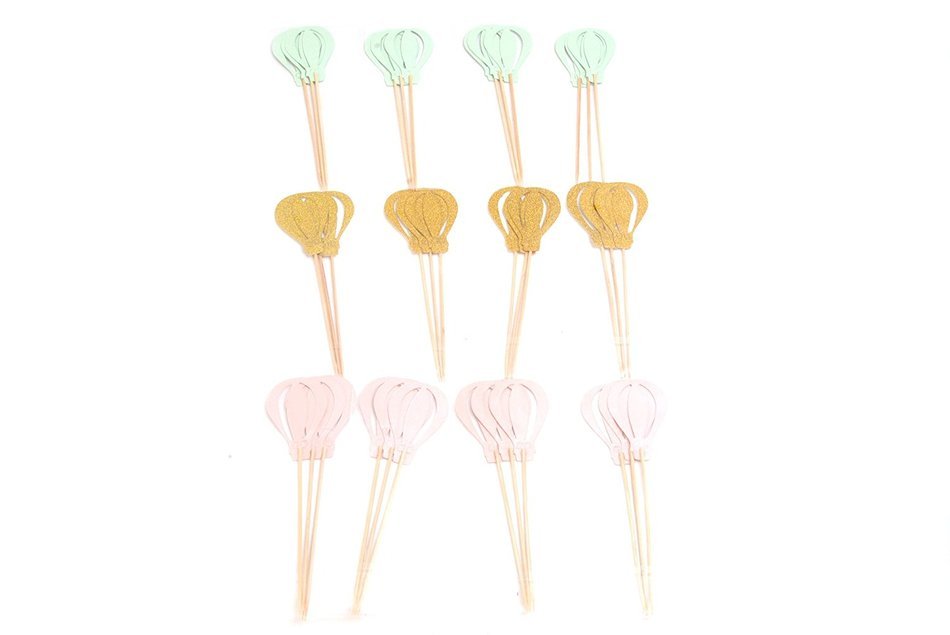 Mandydov 36pcs Balloon Cupcake Picks Party Cupcake Toppers N3