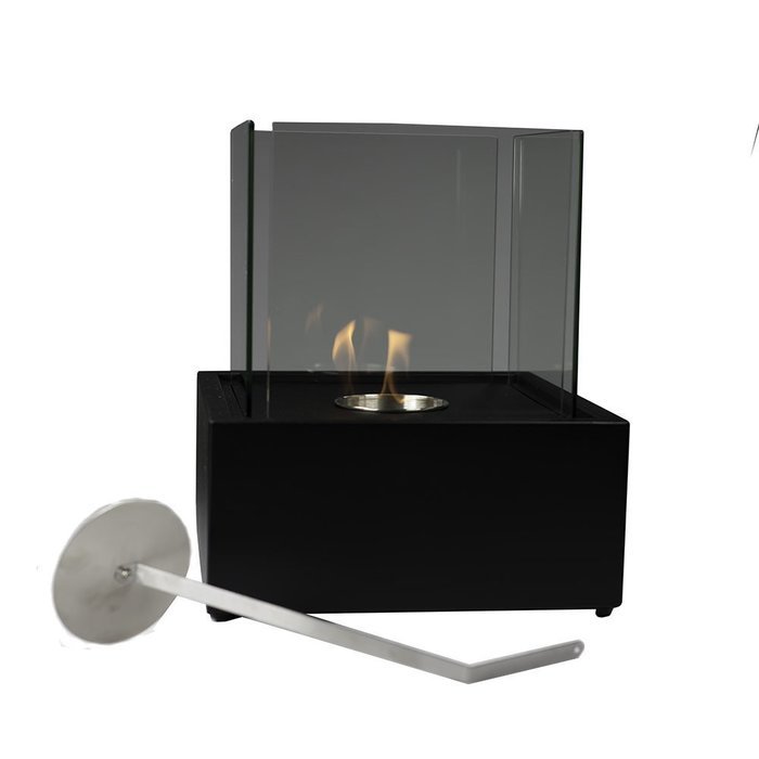 Sunnydaze White Large Cubic Ventless Tabletop Bio Ethanol Fireplace N4