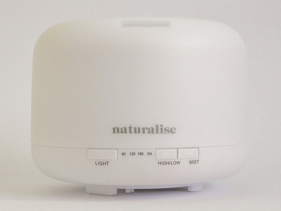 Naturalise 500 ml Aromatherapy Essential Oil Diffuser Ultrasonic Air Aroma Humidifier Ionizer 7 Color Light Waterless...
