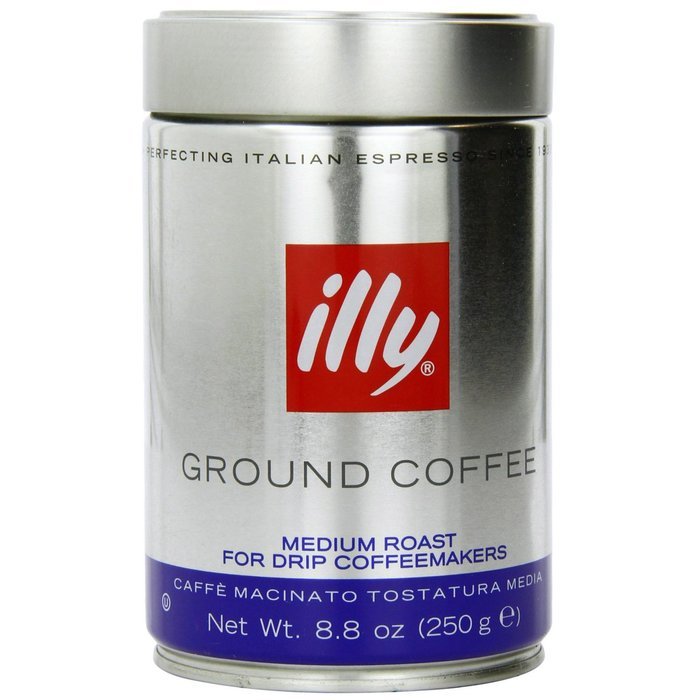 illy Caffe Normale Drip Grind (Medium Roast, Blue Band) Coffee Cans 8.8 oz (Pack of 6) N2