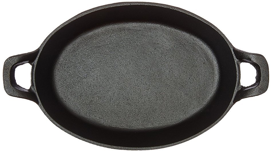 American Metalcraft CIPOV9567 Cast Iron Oval Casseroles and Pots, 12" Length x 6.75" Width, Black N2