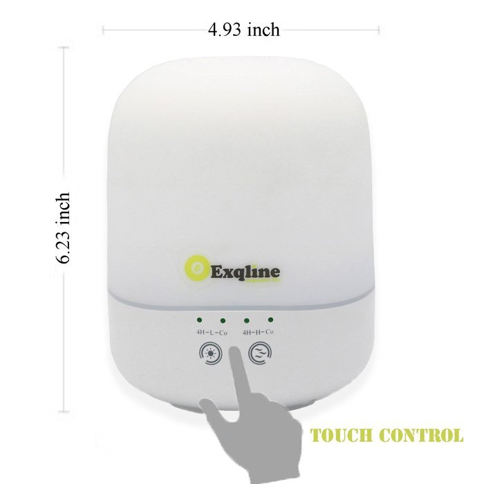 300ml Essential Oil Diffuser - Exqline Aroma Diffuser With Touch Control and Timer, Up to 10 Hours Continuous... N4