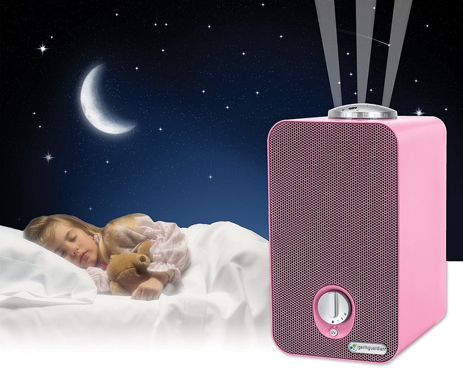 GermGuardian Kids Night-Night 4-in-1 HEPA Air Purifier with Projector, Nursery, Kids Room, Baby Room, Night Light... N18