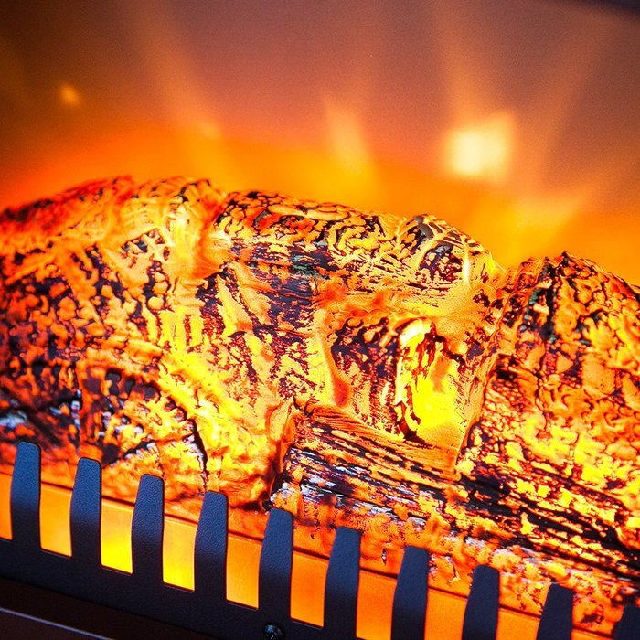 FIREBIRD 15" Red Color Freestanding 5200BTU 1500W Adjustable 2 Setting Tempered Glass Electric Fireplace Heater... N6