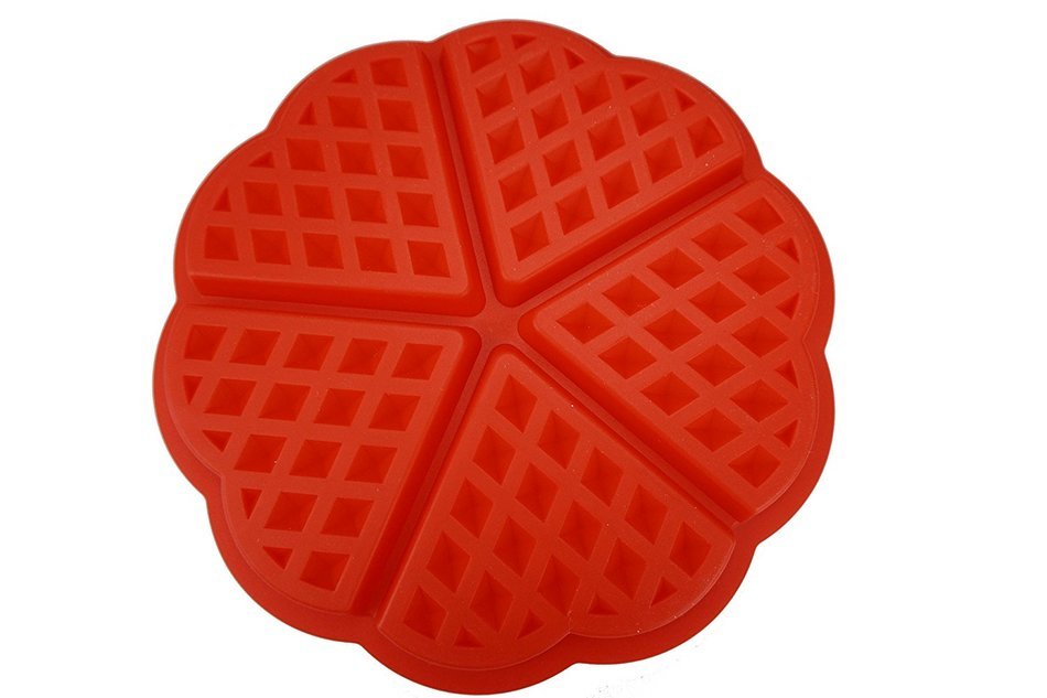 Bilipala 7" Silicone Heart-Shaped Waffles Muffin Mold, Cake Chocolate Baking Tools N4