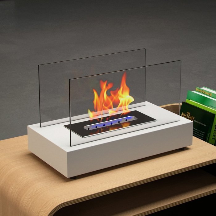 Moda Flame Vigo Ventless Table Top Ethanol Fireplace in Black N2