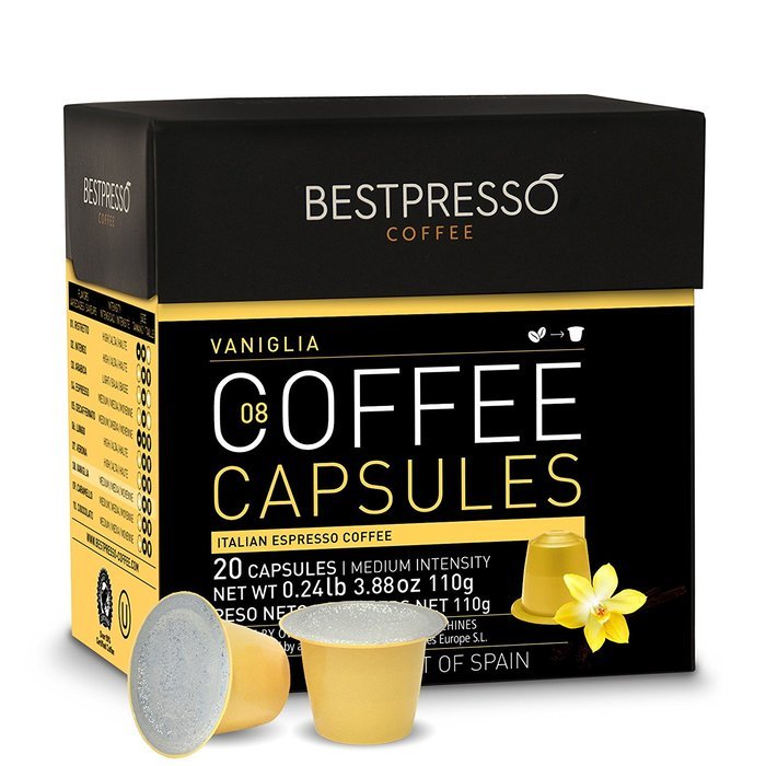 Nespresso Compatible Gourmet Coffee Capsules-60 Pod Variety Pack Caramel,Vanilla&Chocolate-For Original Line Nespresso...