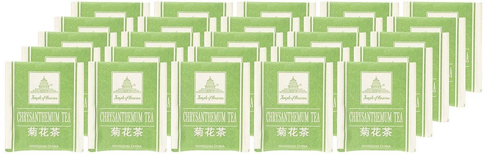 Temple of Heaven - Chrysanthemum Tea All Natural - 25 Double Folded Individually Wrapped Tea Bags (50 g)