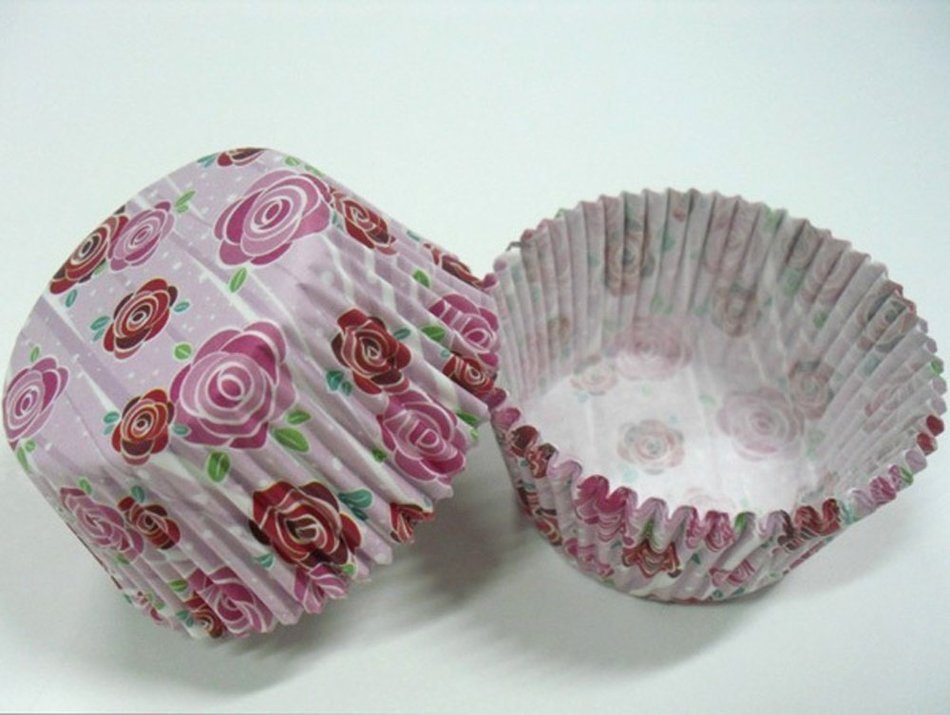 3Pcs/Set Heart Shaped Plunger Mould & 125 Designer Cupcake Liners Bundle Girls Party Theme N2