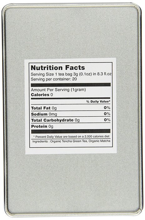DoMatcha Green Tea, Organic Ten-Cha with Matcha Blend, 20-Count Tea Bags N3