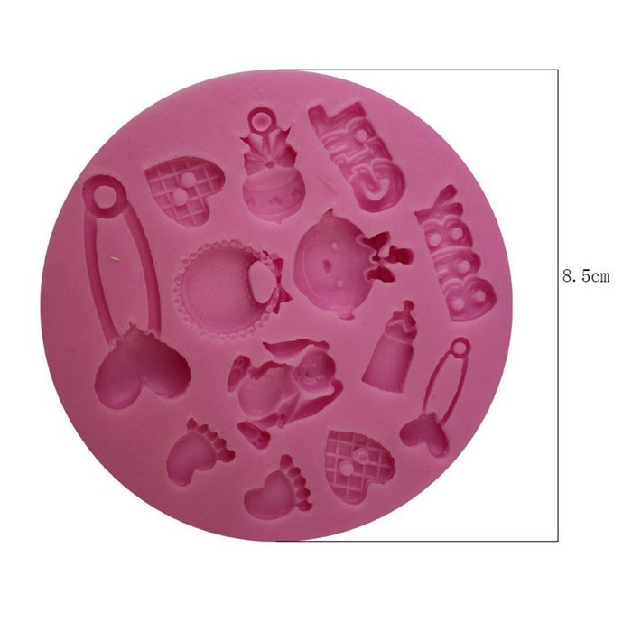 SHINA Girl Baby Fondant Mold Silicone Sugar Craft Mold Flower Cake ...