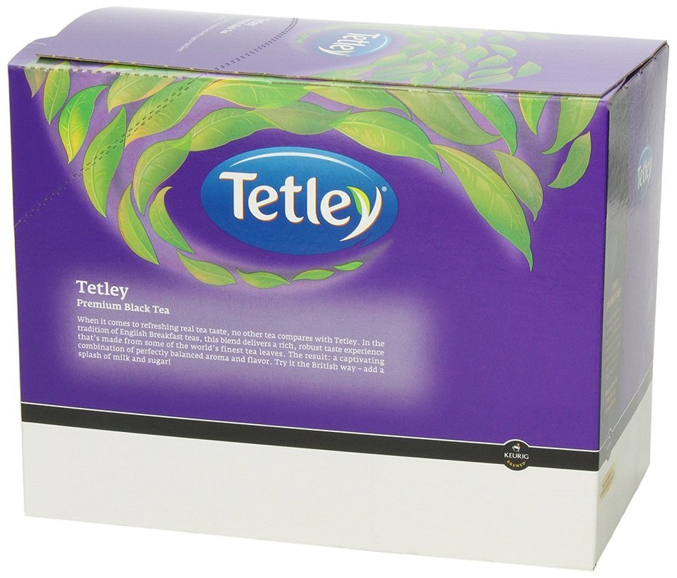 Tetley Decaffeinated Black Tea KCup Portion Pack for Keurig Brewers
