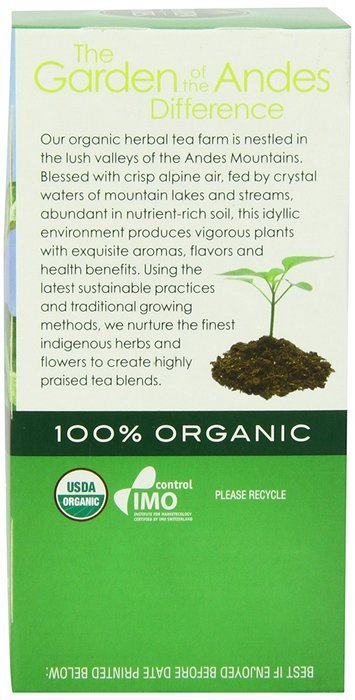 Garden of the Andes 100% Organic Herbal Tea, Rosehip and Hibiscus, 20-Count N27