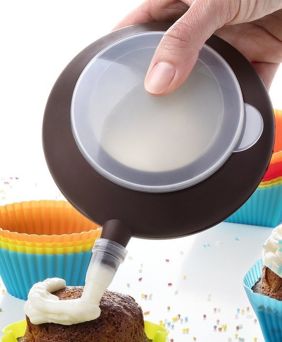 Cupcake Liners Complete Set: Pack of 24 Muffin Cake Molds Silicone Cups + Corer Plunger + Cake Decorating Kit... N8