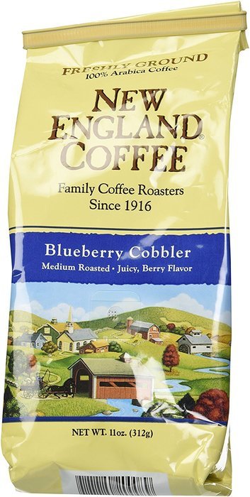 New England Ground Coffee, Blueberry Cobbler, 11oz Bag (Pack of 3)