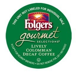 FOLGERS LIVELY COLOMBIAN DECAF COFFEE 48 COUNT