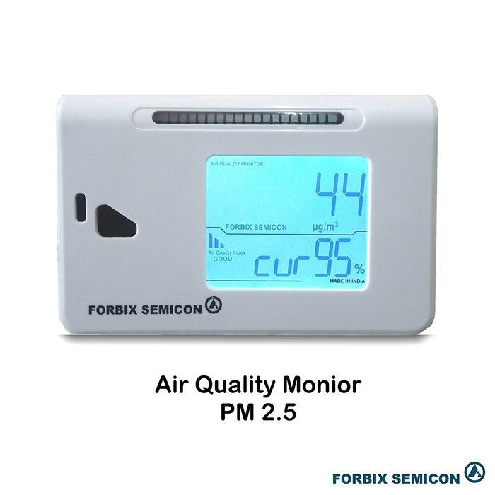 FORBIX SEMICON Pm 2.5 Air Quality Dust And Pollution Monitor For Homes White