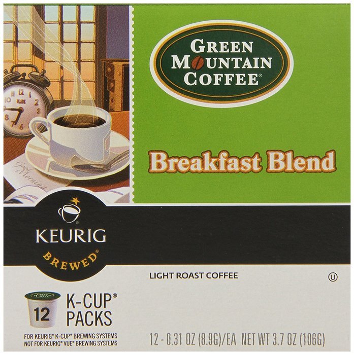 Green Mountain Coffee Breakfast Blend, Keurig K-Cups, 72 Count N44