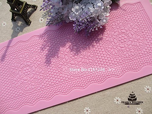 39.5cm*13.3cm Large Size Baking Mats Silicone Lace Mold Fondant Tools Cake Decorating Tools Cake Mold Bakeware...