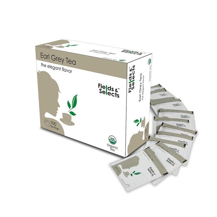 Fields & Selects Earl Grey Organic Tea Bags 100 Count