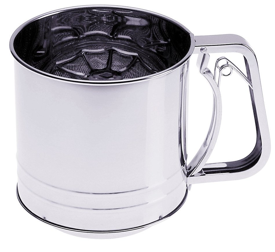 Prepworks by Progressive Triple-Screen Flour Sifter, Stainless Steel - 5 Cup Capacity